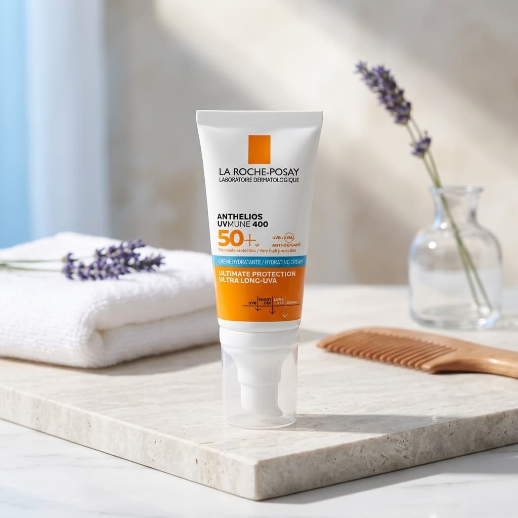 لاروش بوسيه أنثيليوس UVMune كريم مرطب واقي شمس SPF50+ للبشرة الحساسة 50 مل - 1